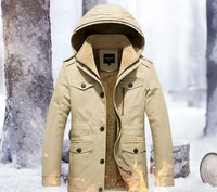 Thumbnail for Mens Hooded Military Style Coat