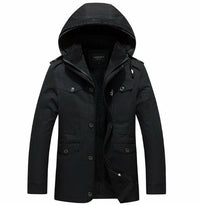 Thumbnail for Mens Hooded Military Style Coat